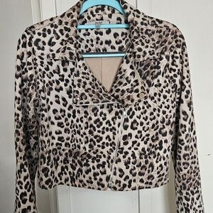 Papaya Leopard Print Jacket